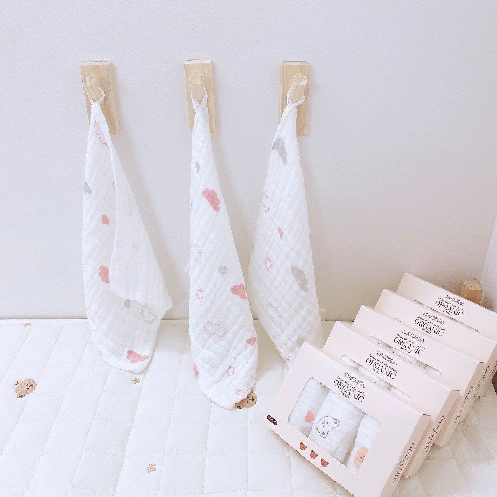  MONONA - Set 3 Khăn Sữa Xô Xù 6 lớp 