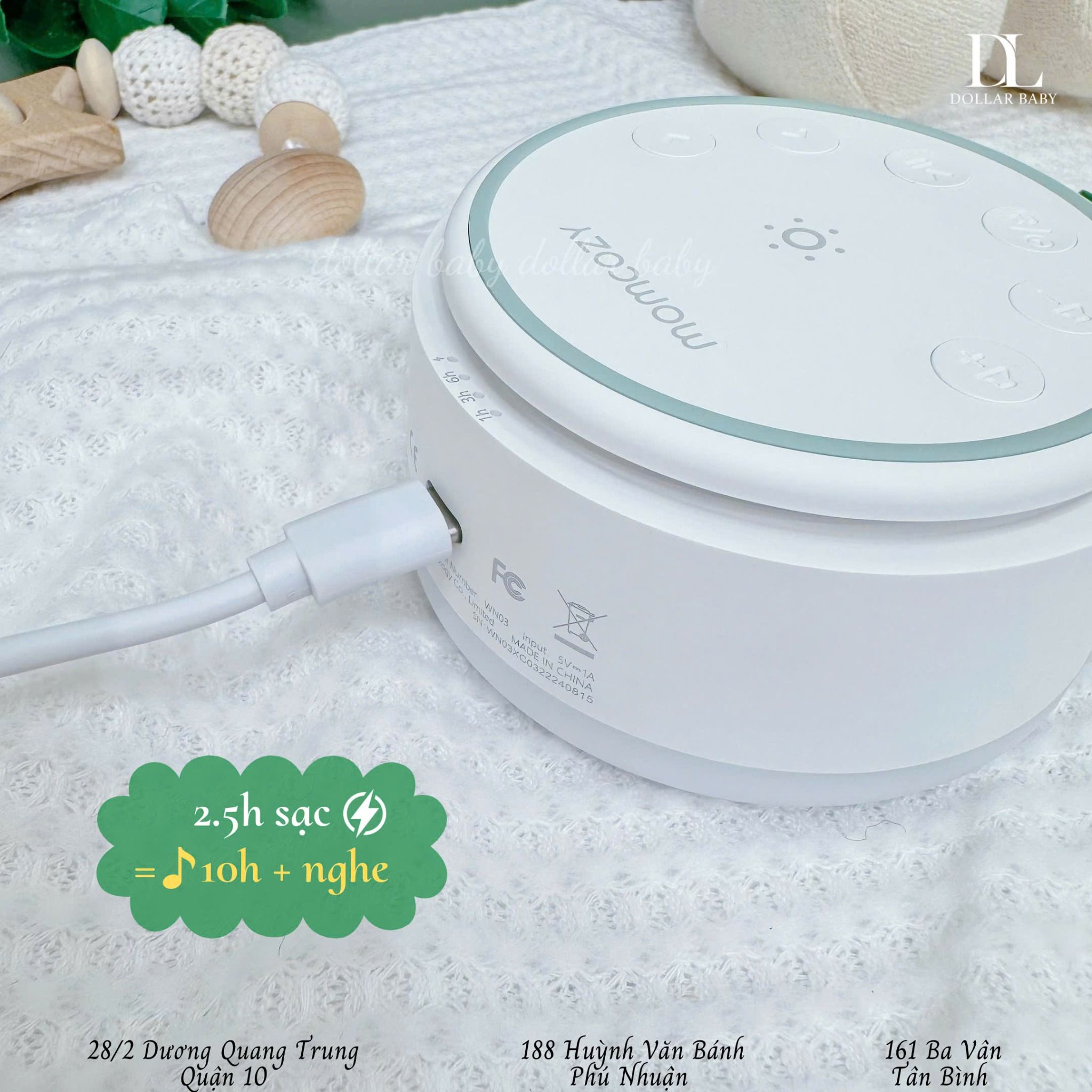  MÁY TẠO TIẾNG ỒN TRẮNG MOMCOZY- KHÔNG WIFI 