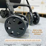  Xe đẩy Combi CrossGo 4 bánh quay tự động Đen Cam 