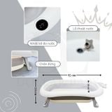  Chậu Tắm Gấp Gọn Kèm Ghế Báo Nhiệt Cao Cấp Holla HL - 03239 