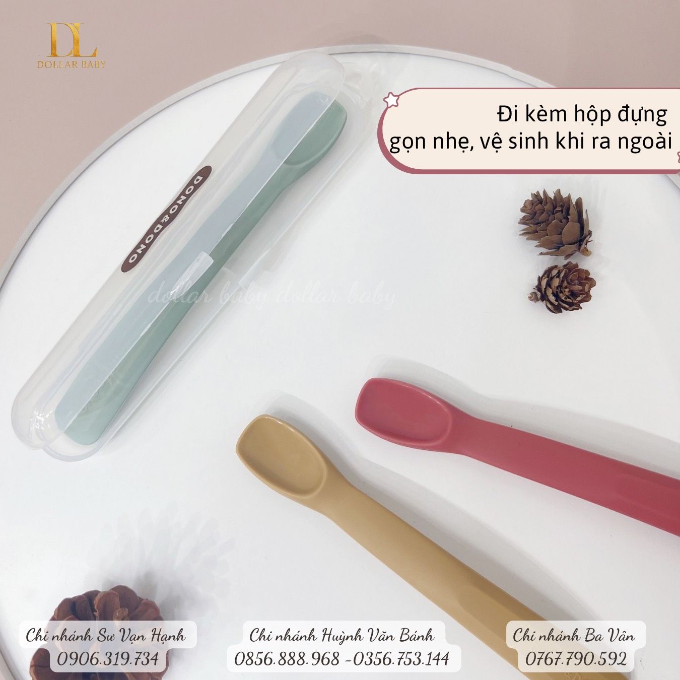  Set 2 Thìa Silicon Cao Cấp DonoDono 