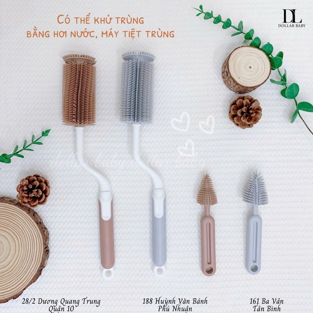  Set 2 Cọ Rửa Bình Silicon - Honper 