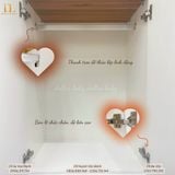  Bộ Tủ Gỗ Trắng Gấu Nâu / Vân  Gỗ  - Tay Cầm Hình Thú 