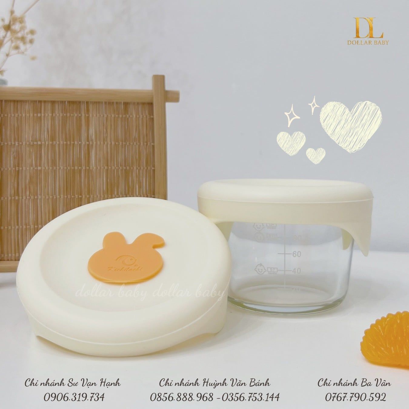  Set 3 hủ thuỷ tinh trữ thức ăn Kichilachi 