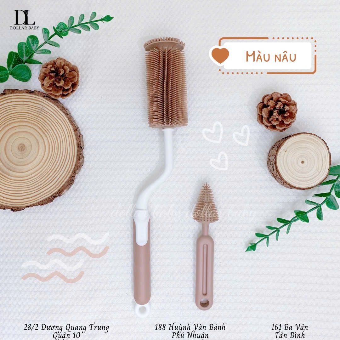  Set 2 Cọ Rửa Bình Silicon - Honper 