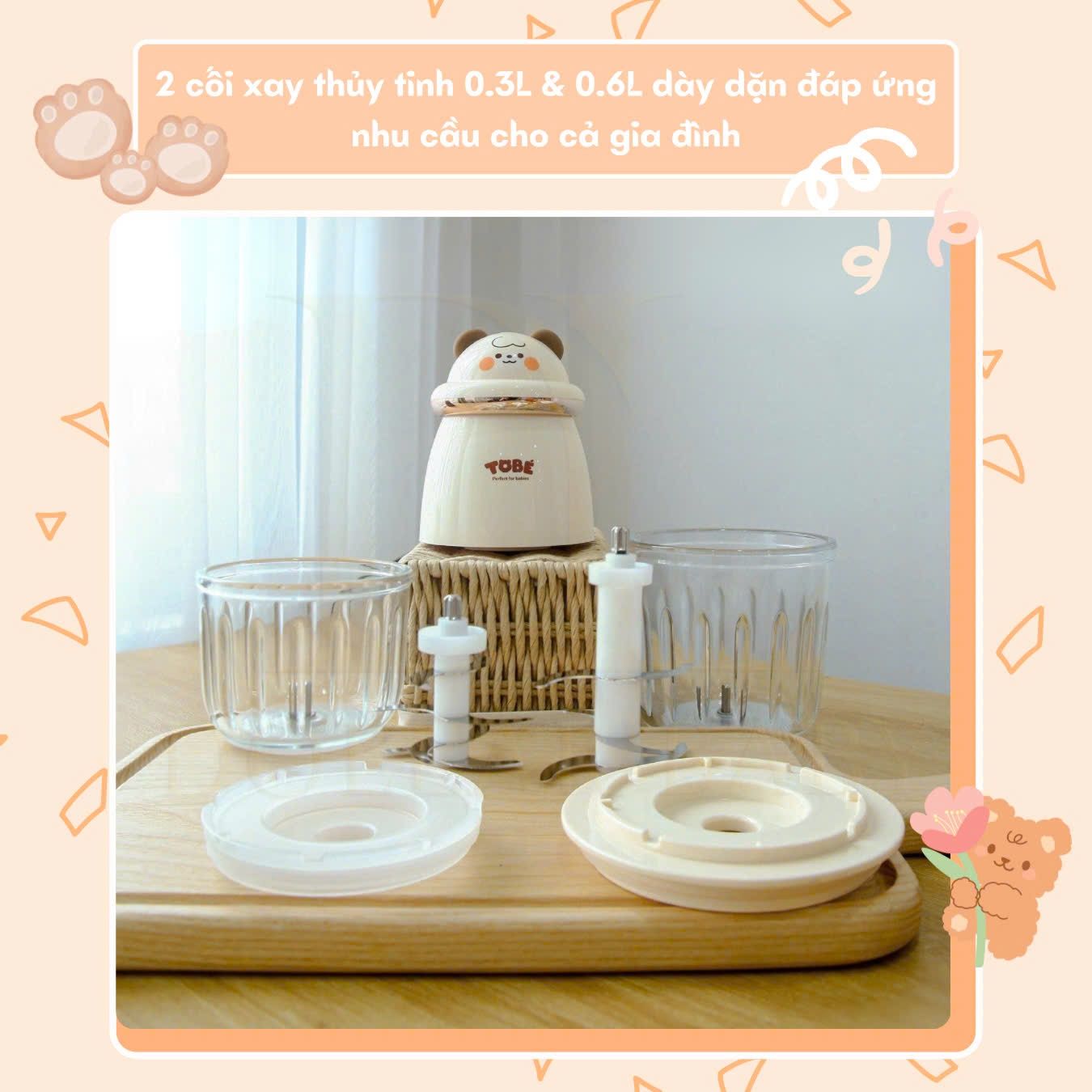  Máy Xay Đa Năng Beanie Plus Tobe  - 9122 ( Set 2 cối xay ) 