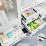  Bộ Tủ Gỗ Kính Trong - Tay Cầm Hình Thú 