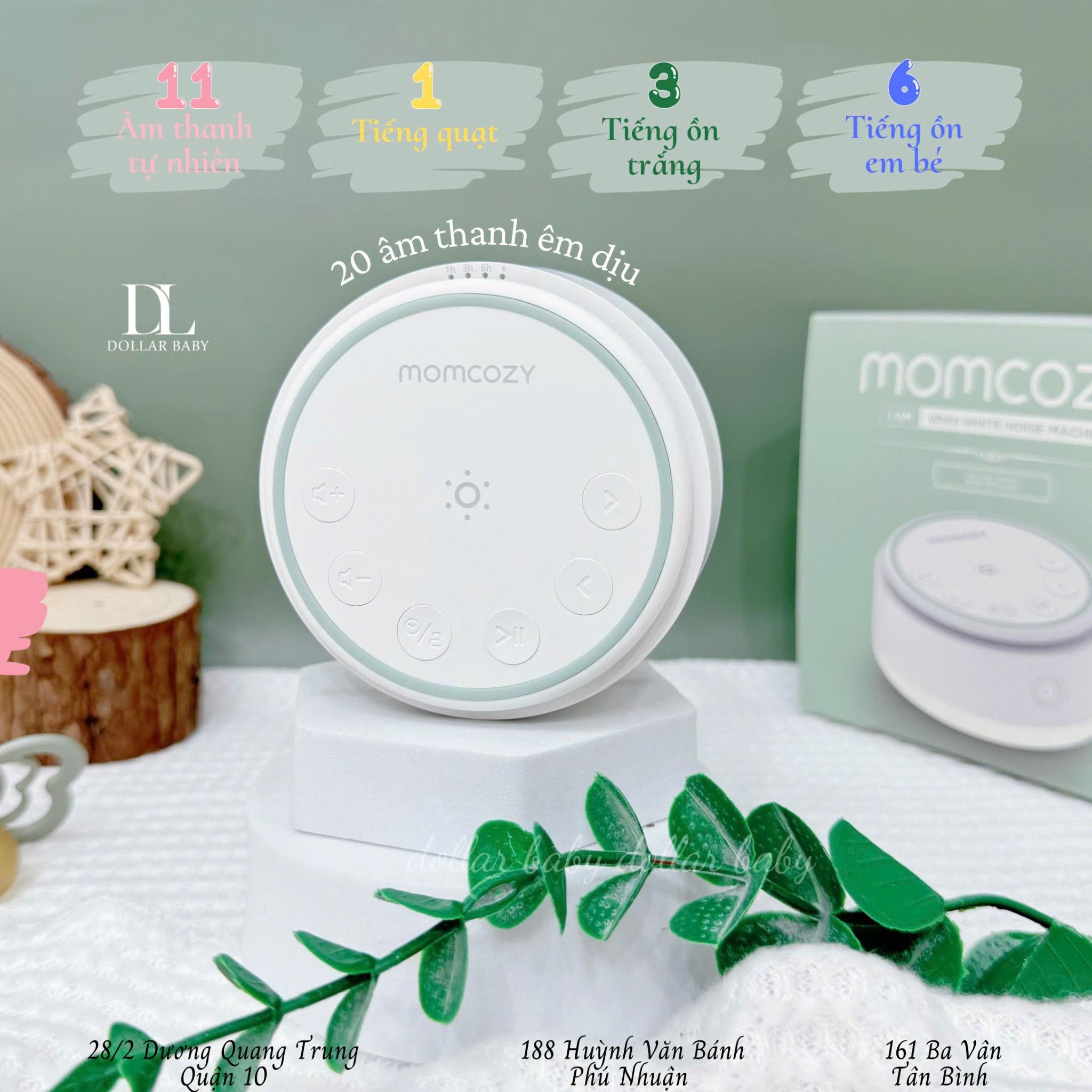  MÁY TẠO TIẾNG ỒN TRẮNG MOMCOZY- KHÔNG WIFI 