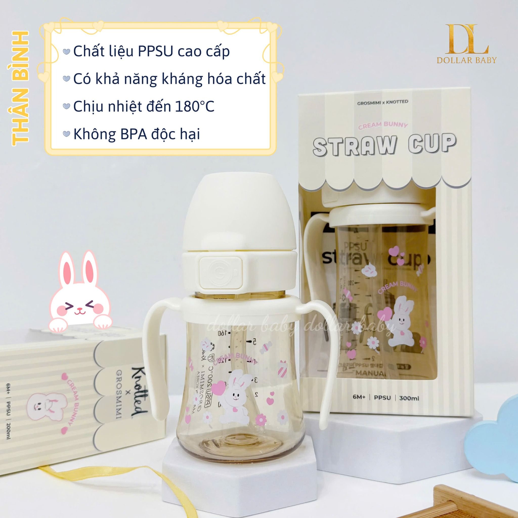  Bình Hút Grosmimi x Knotted 