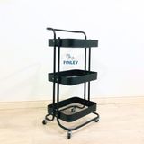  Kệ Sắt 3 tầng Troller Finley MILA Đa Năng Có Bánh Xe 
