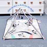  Giường cũi 6 in 1 Tiny Love Here I  Grow Activity Play Yard - Đen Ghi 