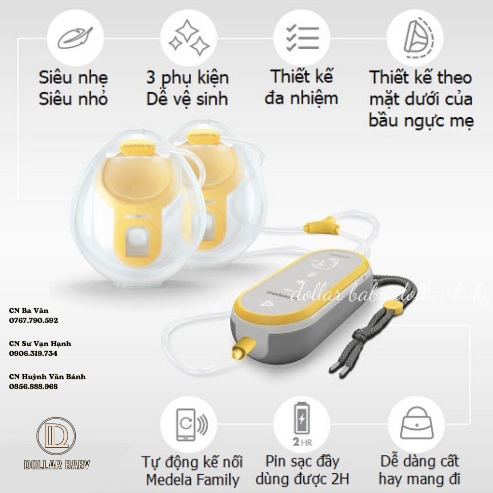  Máy hút sữa đôi rãnh tay Medela - Freestyle Hands-Free 