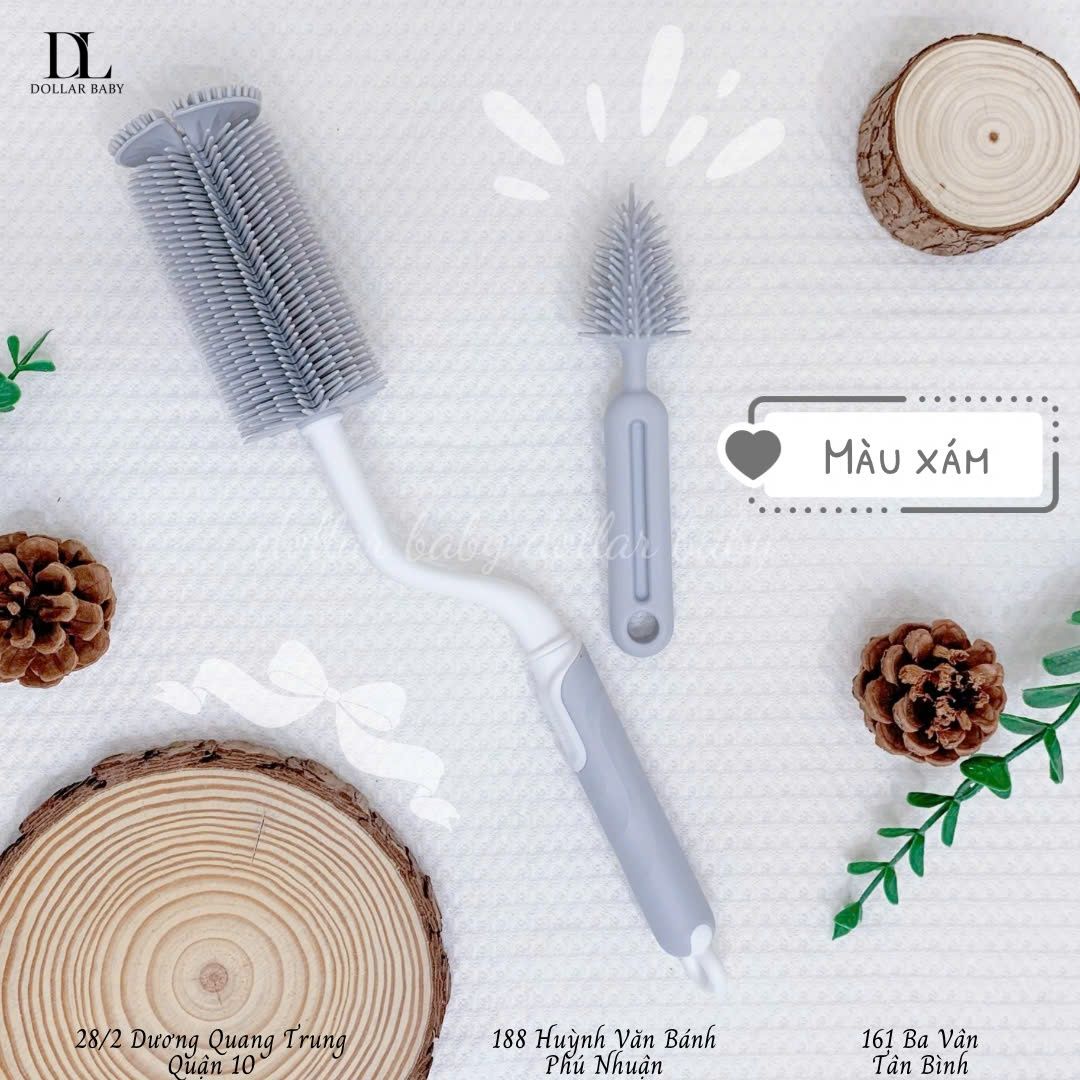  Set 2 Cọ Rửa Bình Silicon - Honper 