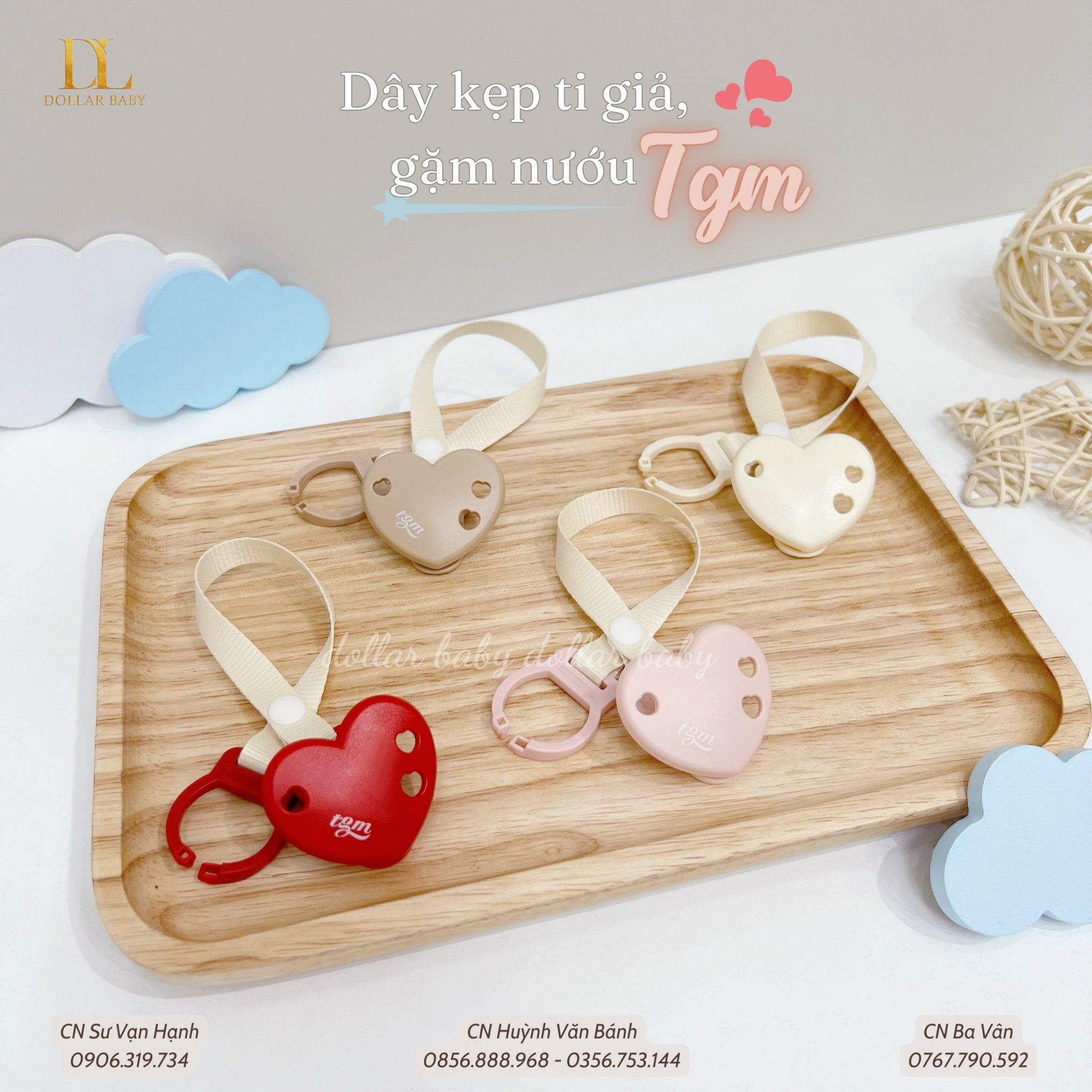  Dây Kẹp Ti Giả Hình Trái Tim TGM 