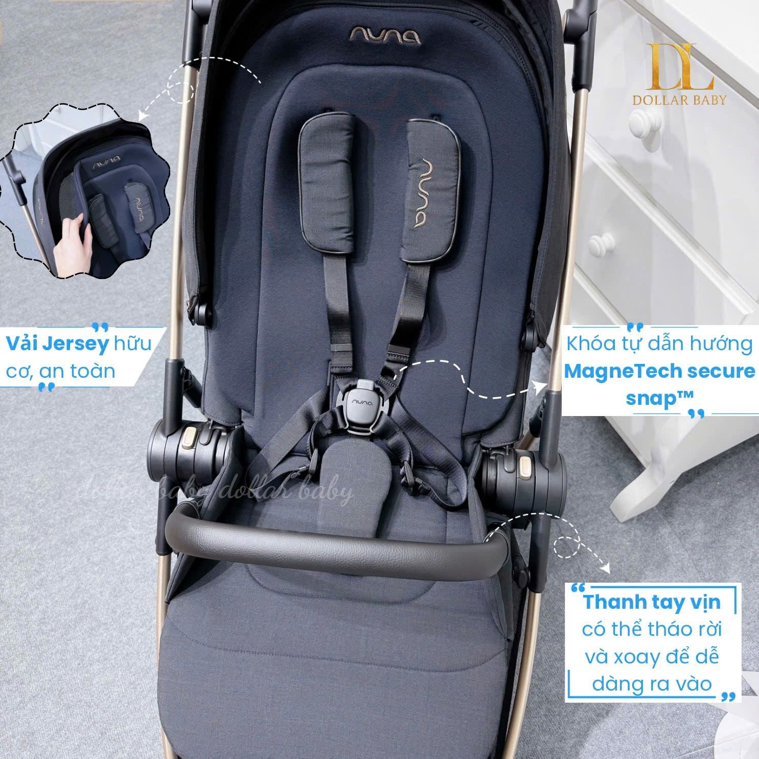  Xe Đẩy Gấp Gọn 2 Chiều NUNA Ixxa Next Khung CARBON 