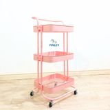  Kệ Sắt 3 tầng Troller Finley MILA Đa Năng Có Bánh Xe 