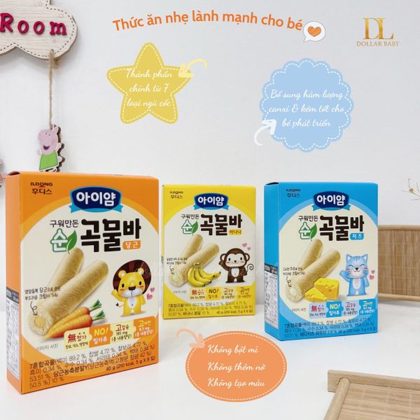  Bánh Cuộn Ngũ Cốc Ildong Ayiyum - 12M 