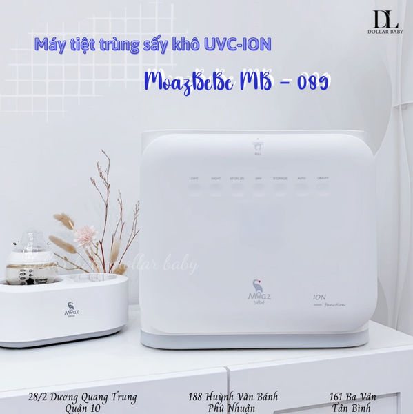  MOAZ BÉBÉ - Máy tiệt trùng sấy khô bình sữa bằng tia UVC-ION - MB089 