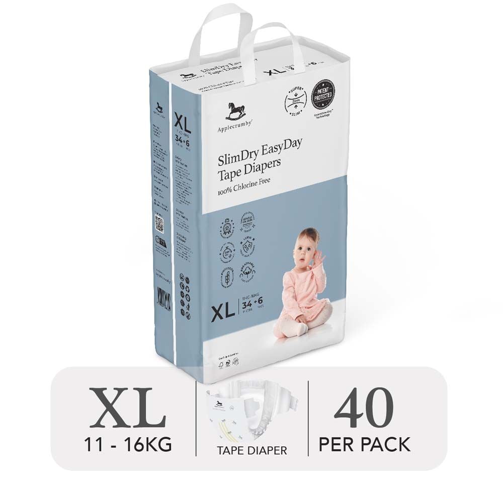  Bỉm tã dán ngày Applecrumby Slimdry Easyday Mega Tape 