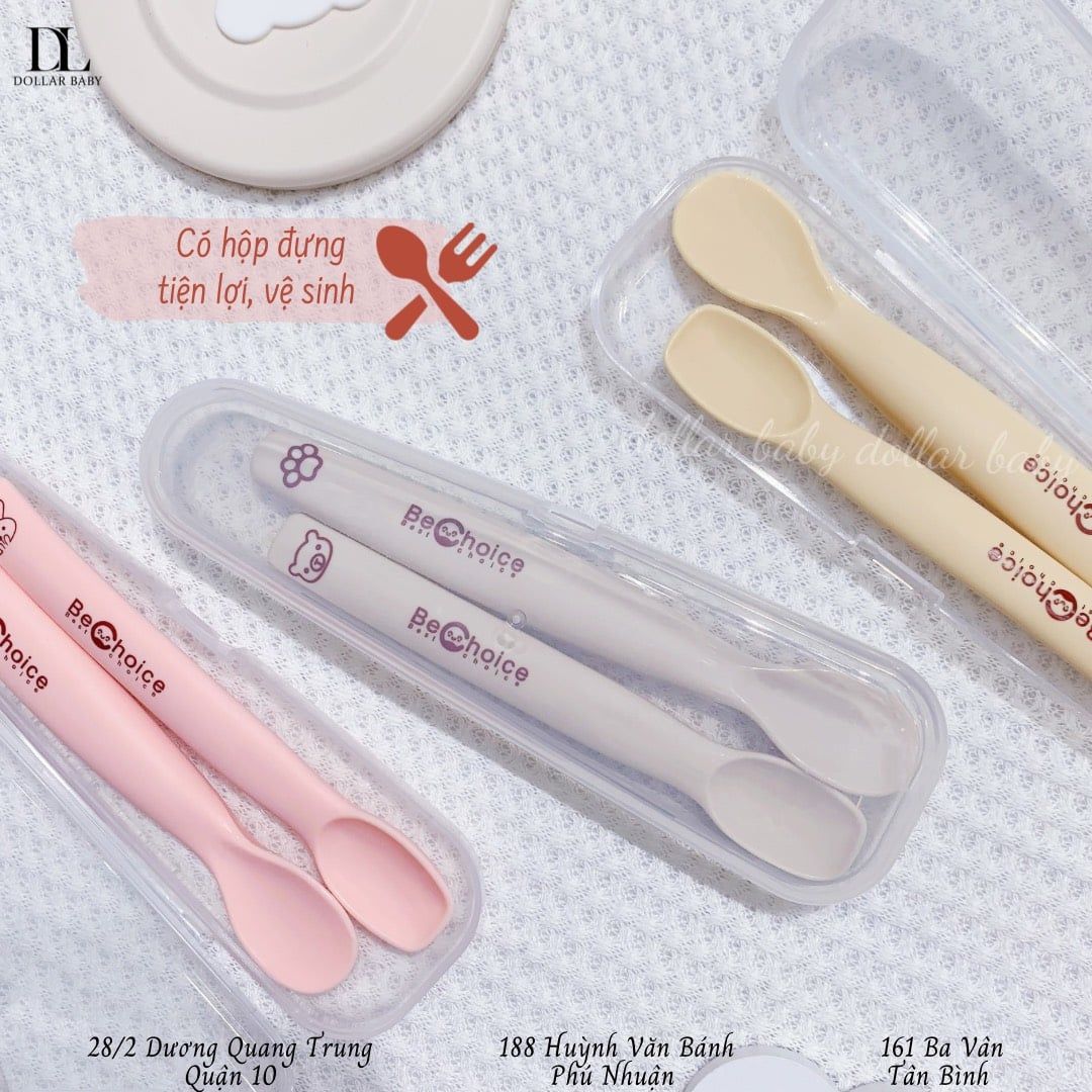  Set 2 Thìa Silicon Bechoice ( Kèm Hộp ) 