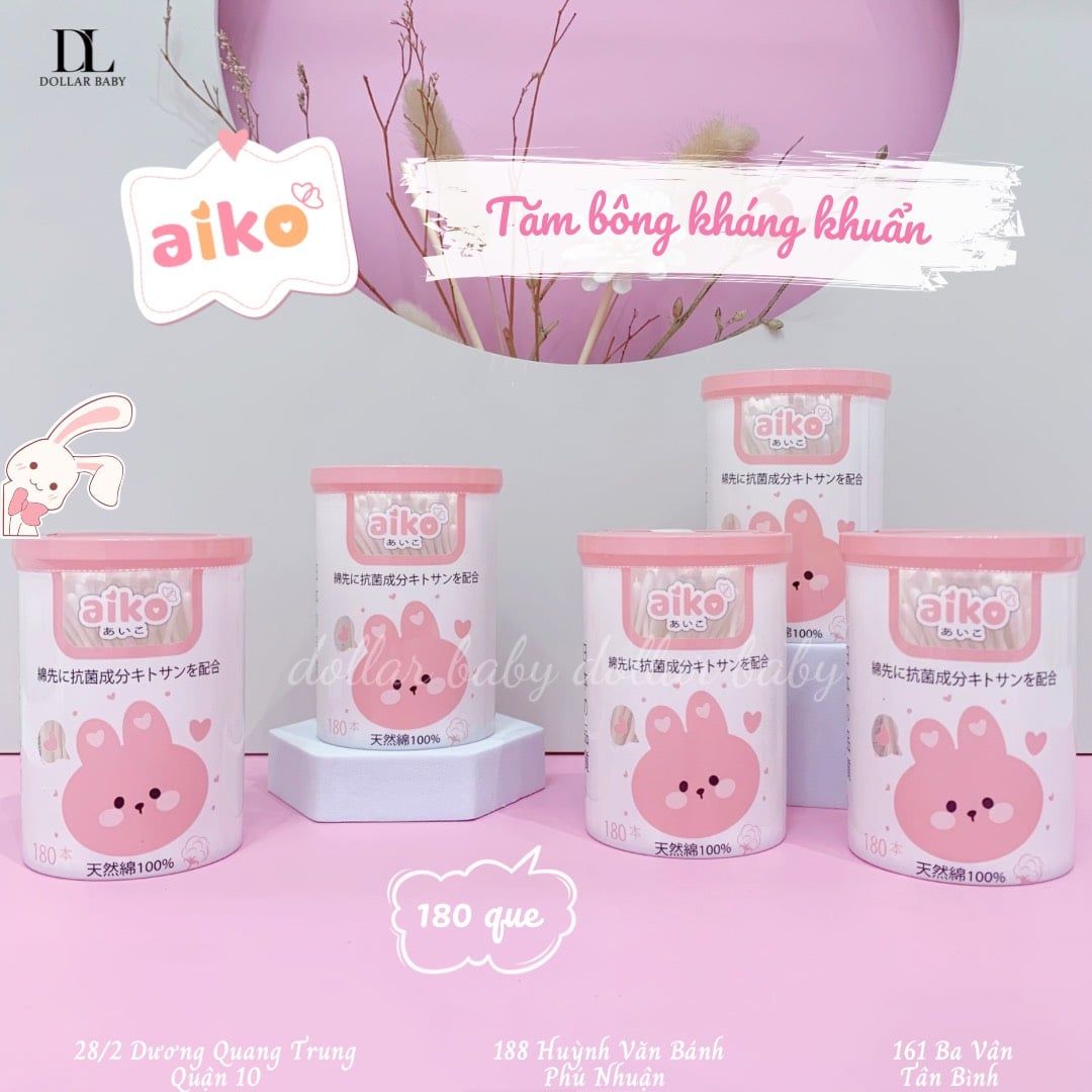  AIKO - Tăm Bông Sơ Sinh 