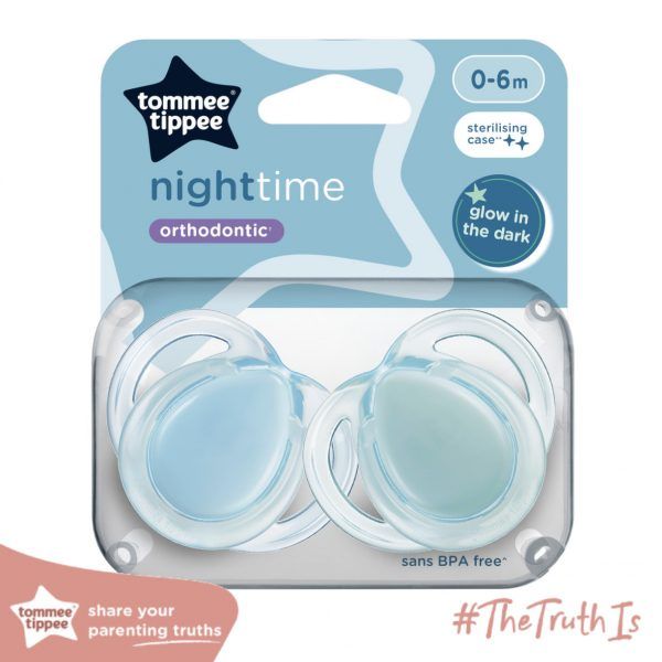  Ty Ngậm Dạ Quang Tommee Tippee Night Time ( 0-6m ) 
