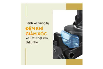  Xe đẩy Combi CrossGo 4 bánh quay tự động 