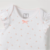  NOUS - Bộ cộc tay bèo quần bồng màu trắng in hoạ tiết 