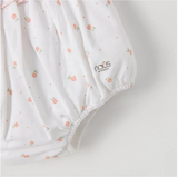  NOUS - Bộ cộc tay bèo quần bồng màu trắng in hoạ tiết 