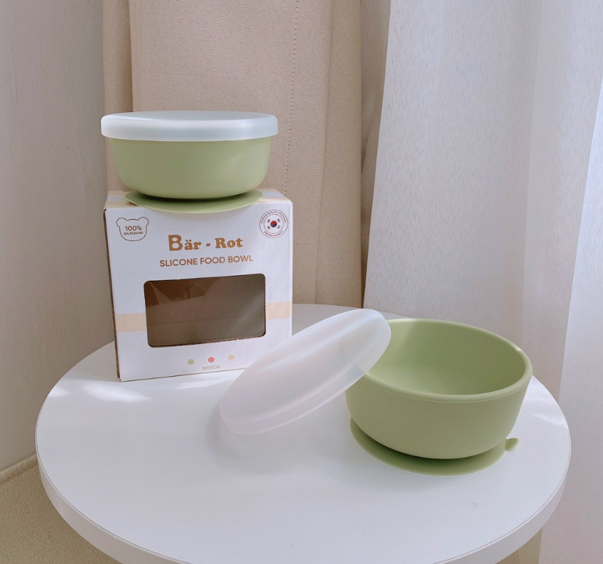  Bát Ăn Dặm Silicon Kèm Nắp Barrot 