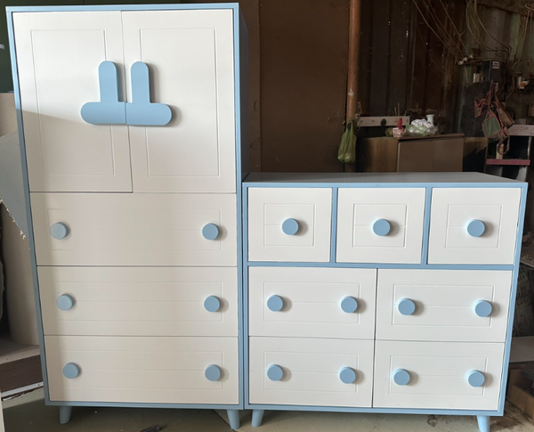  Bồ Tủ Gỗ Thỏ Trắng Xanh 