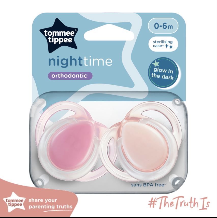  Ty Ngậm Dạ Quang Tommee Tippee Night Time ( 0-6m ) 