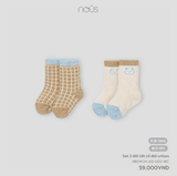  NOUS - Set 2 Đôi Tất Cổ Dài Unisex 