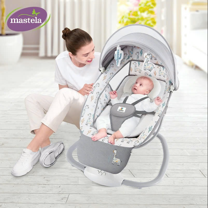  Nôi Ru Ngủ Thư Giãn kết Hợp Ghế Ngồi Đọc Sách Cho Bé Mastela 