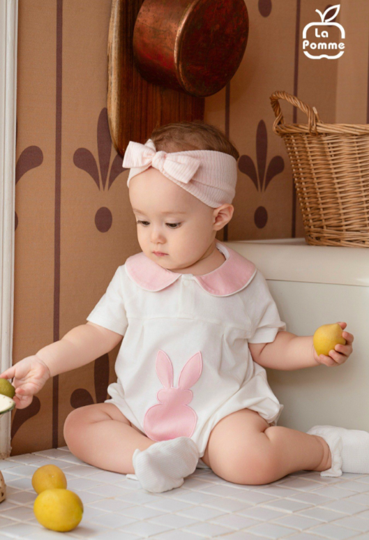  Body Cộc Tay La Pomme Thỏ Nơ Dễ Thương 