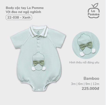  Body Cộc Tay La Pomme Vịt Đeo Nơ Ngộ Nghĩnh 