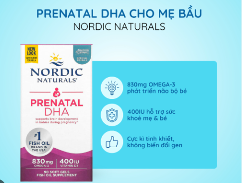  Nordic Naturals Prenatal DHA 90's (90 viên) 