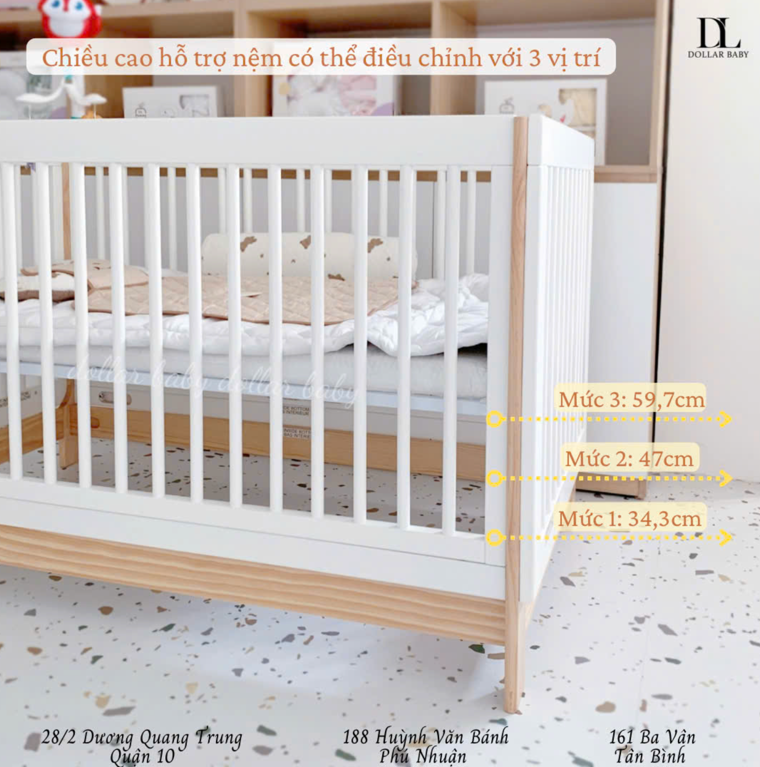  Cũi gỗ 4in1 GAP babyGap Tate 