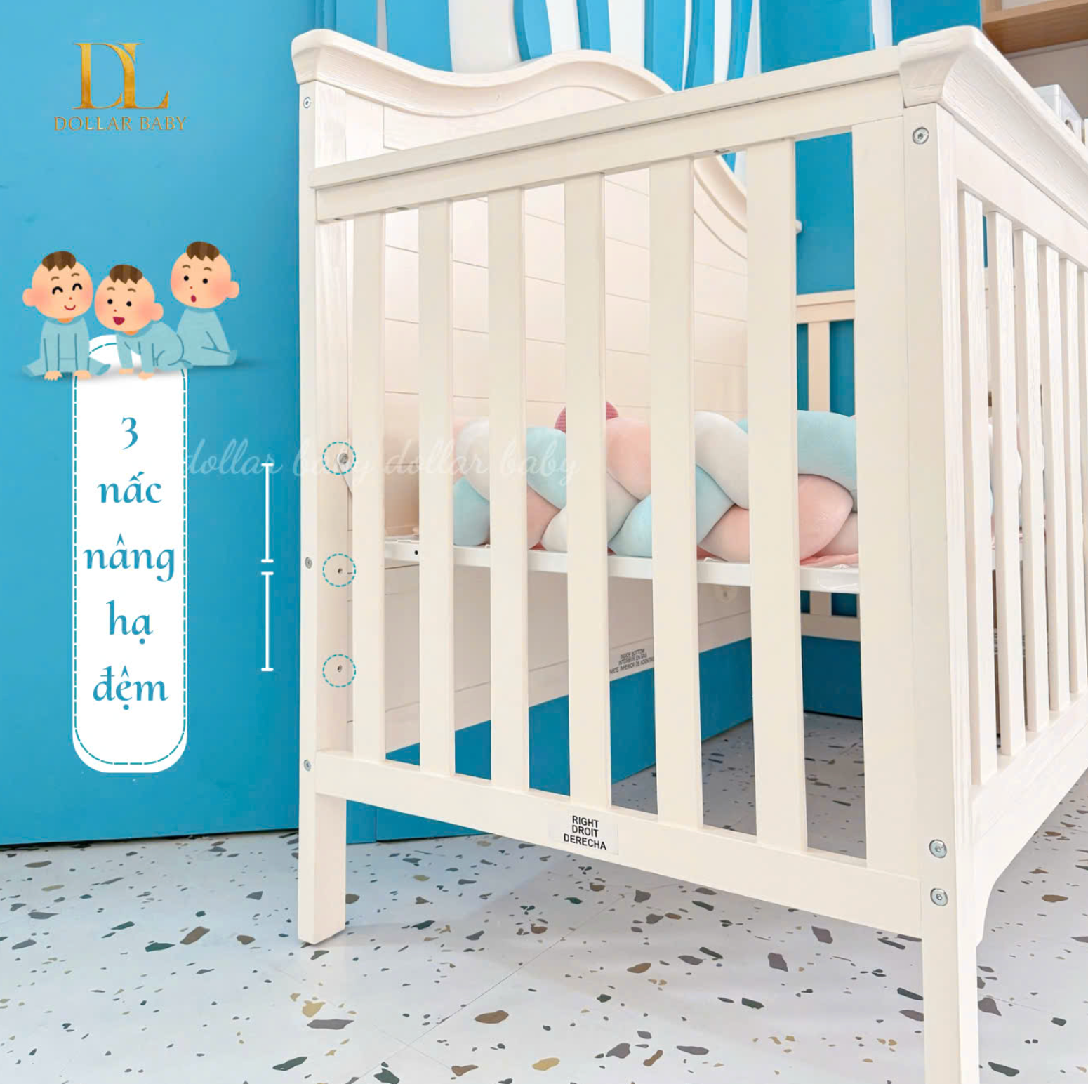  Cũi Gỗ Ti Amo Cantania 4in1 