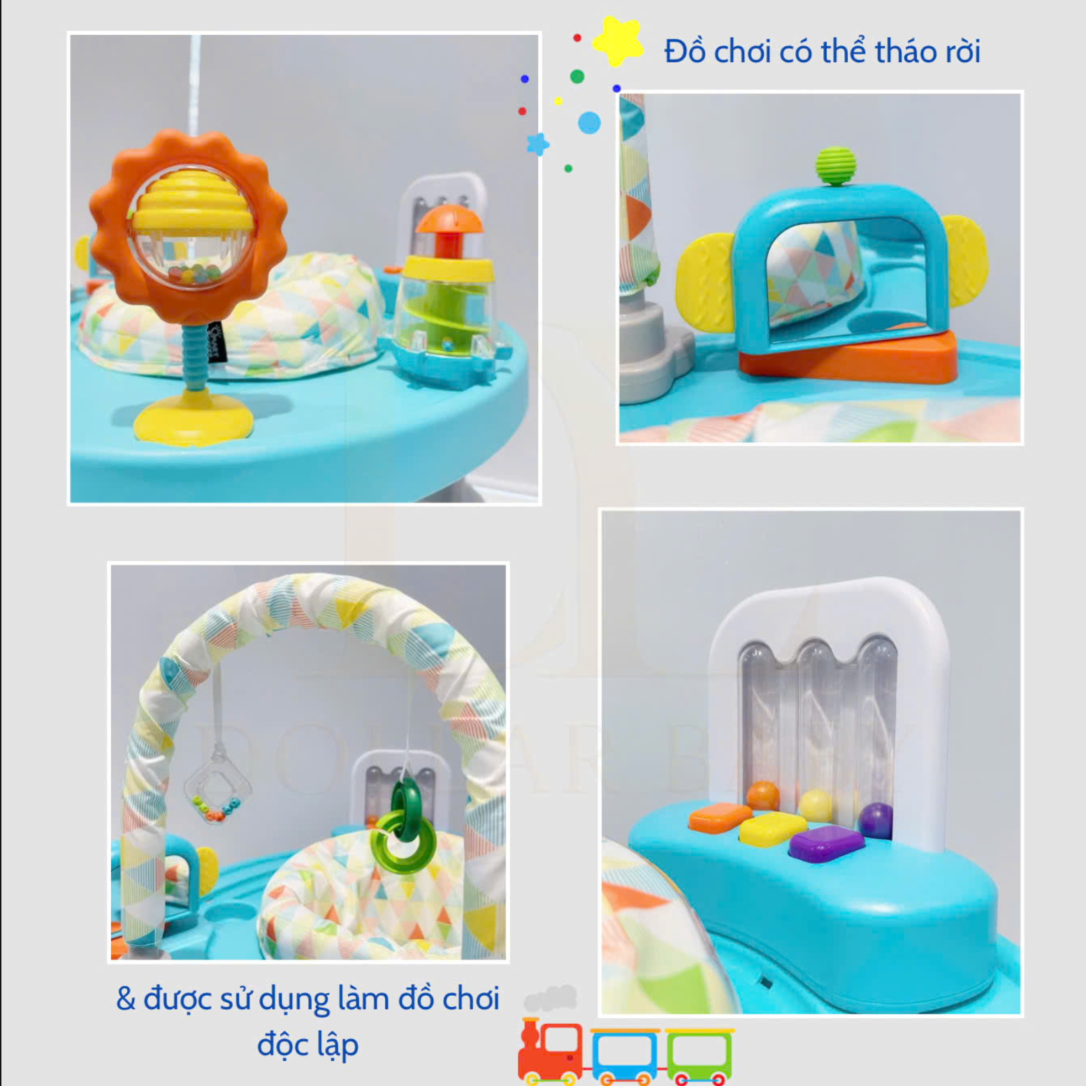  Baby Trend Bounce n’ Dance 4-in-1 Activity Center Walks- Xe Tập Đi Đa Năng 