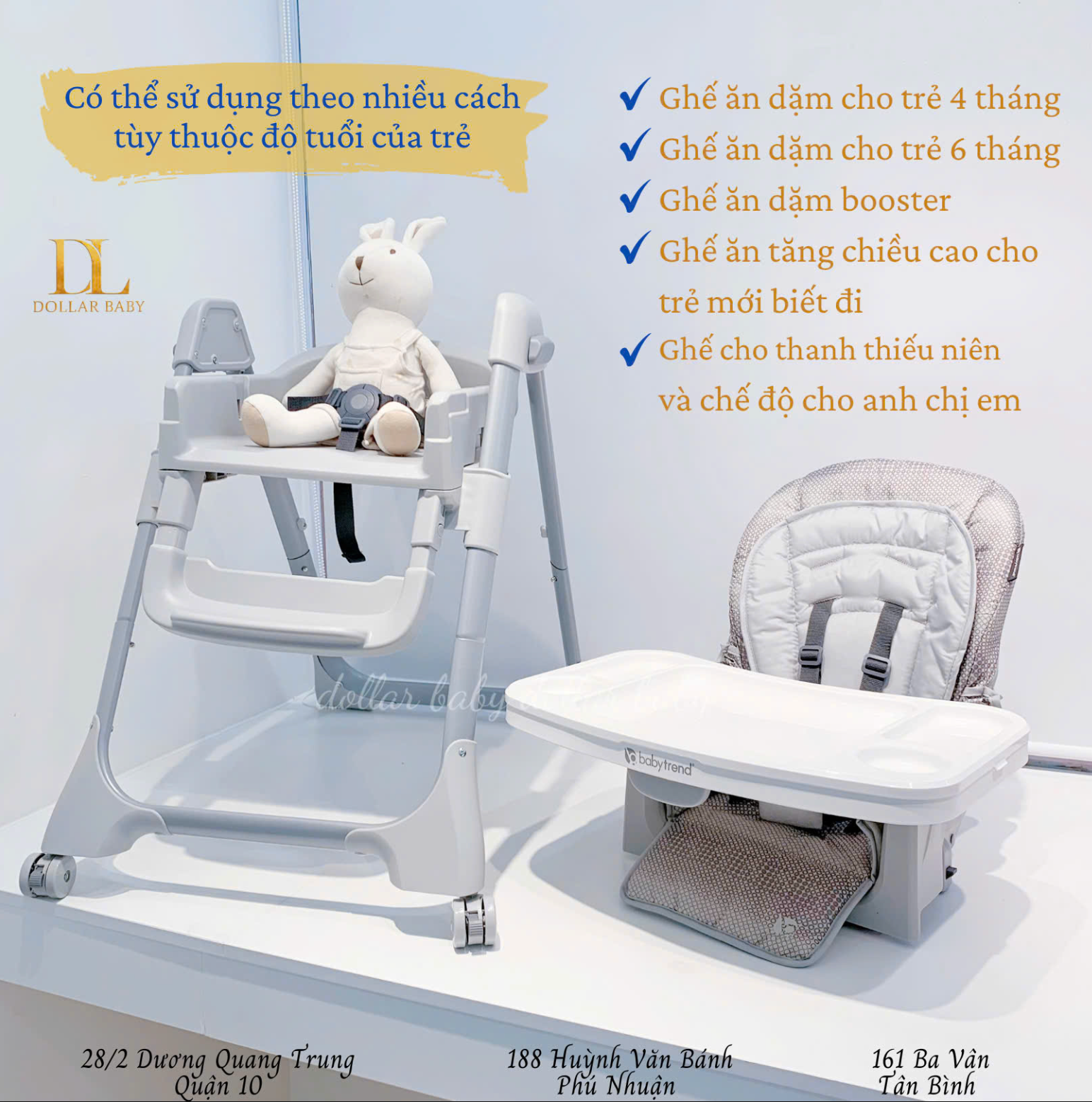  Ghế ăn dặm Baby Trend Everlast 7-in-1 