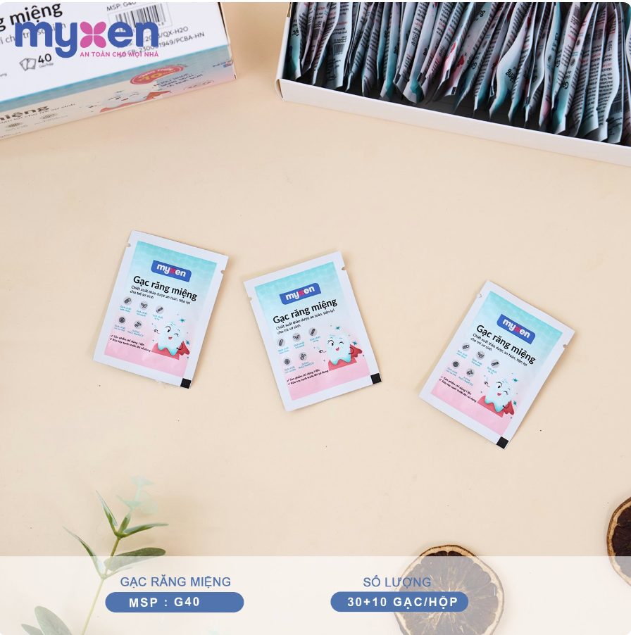  Myxen - Gạc Răng Miệng Tẩm Thảo Dược 