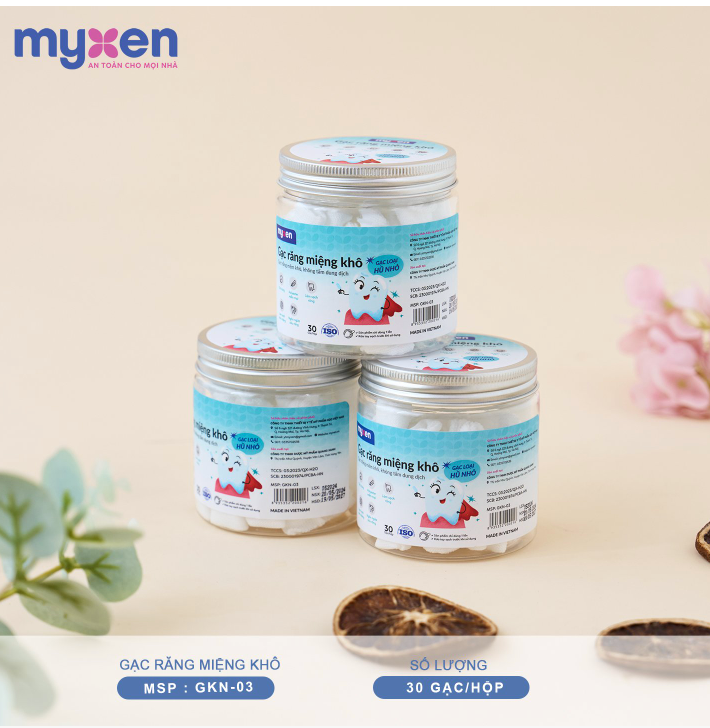  Myxen - Gạc Răng Miệng Khô ( 30 túi ) 
