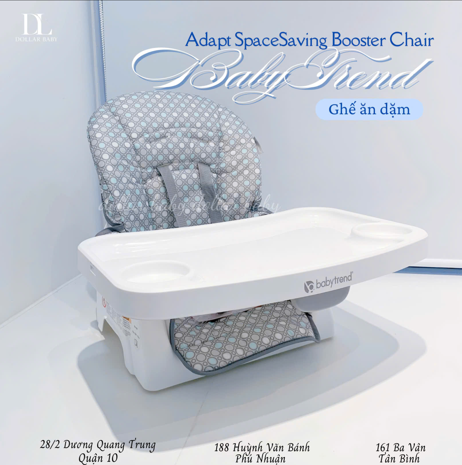  Baby Trend Adapt Spacesaving Booster Chair - Ghế Ăn Dặm Đa Năng 