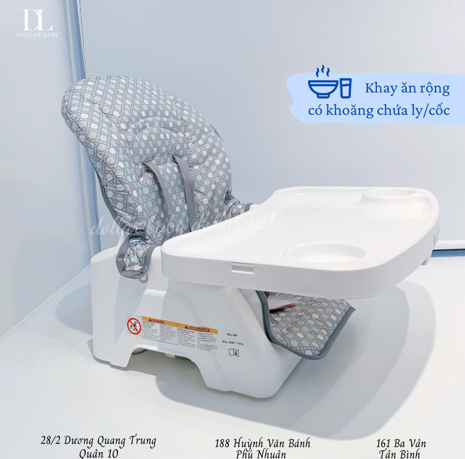  Baby Trend Adapt Spacesaving Booster Chair - Ghế Ăn Dặm Đa Năng 