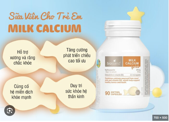 Canxi Milk Bioisland Cho Bé ( trên 7 tháng ) 