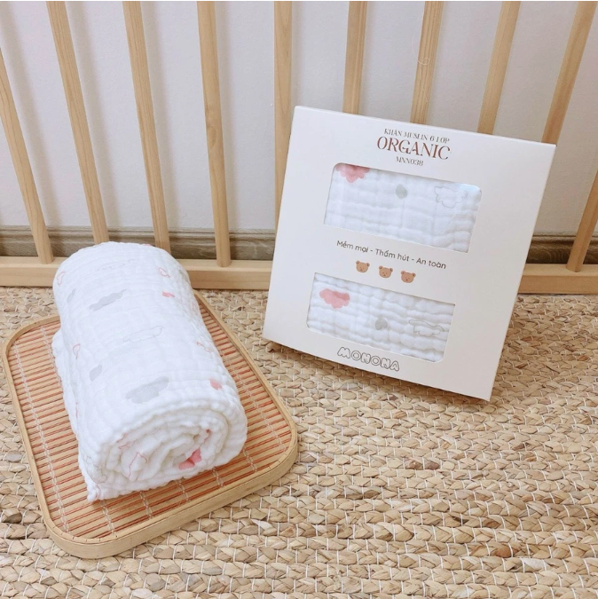  MONONA - Khăn Đa Năng Xô Xù 6 lớp 