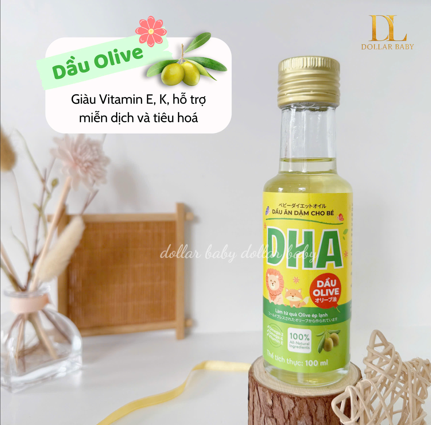  Dầu ăn dặm DHA ép lạnh nguyên chất 6m+ / 100ml 