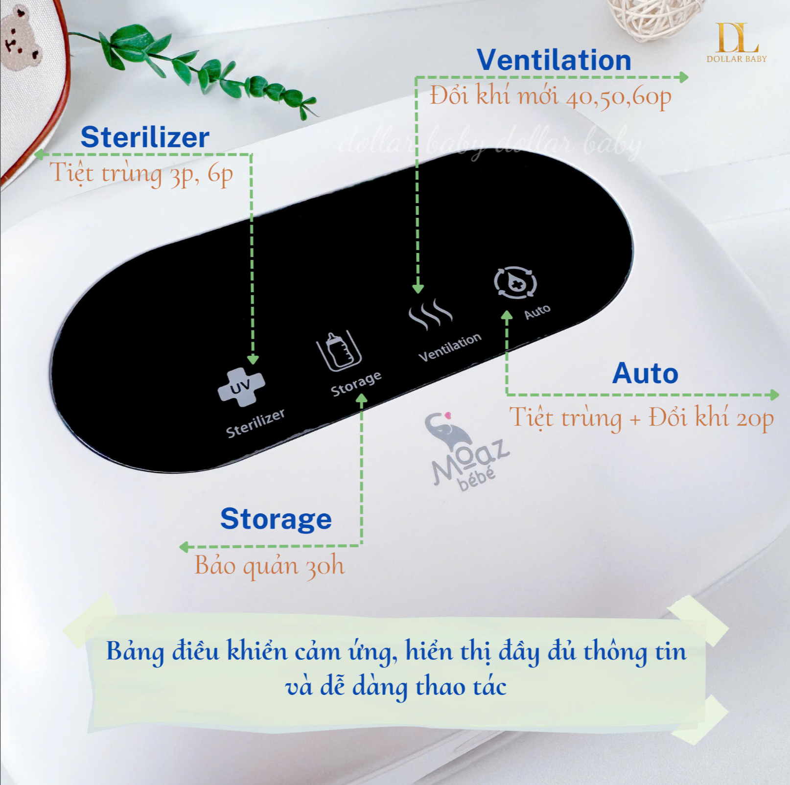 MOAZ BÉBÉ - Máy tiệt trùng UV xách tay - MB102 