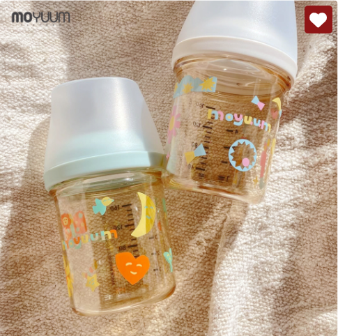  Bình sữa Moyuum PPSU Mov.aa  Bản Họa Tiết - Xanh Mint 